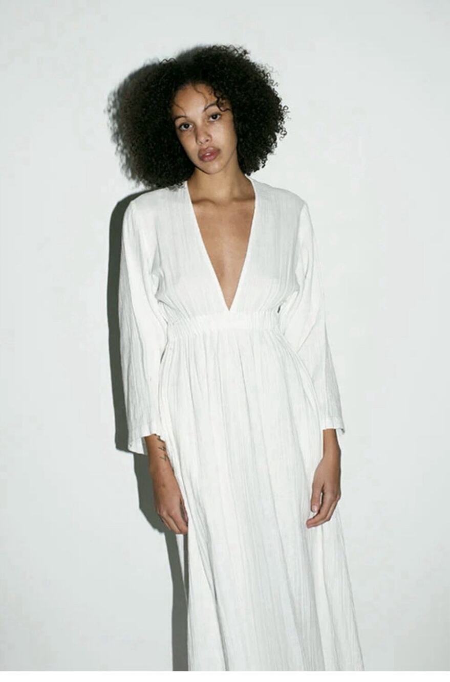 Mara Hoffman Violet Organic Cotton Linen Maxi Dress Sz Small Designer Twee